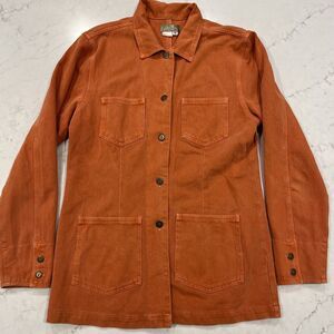 Territory Ahead Jacket Womens M Burnt Orange Mid Length Button Blazer Travel